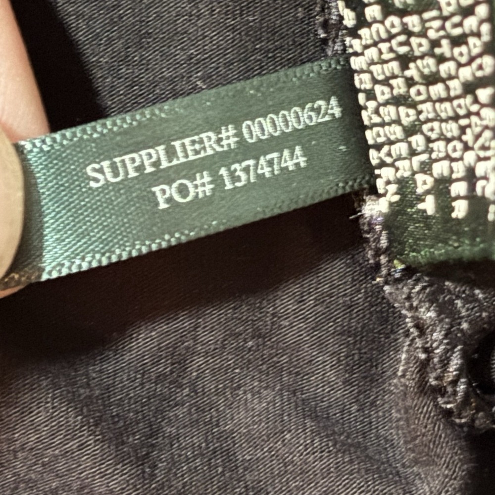 Lauren Ralph Lauren Black Eyelet Ruffle V-Neck Short Sleeve Top XL 00000624 - Picture 4 of 5